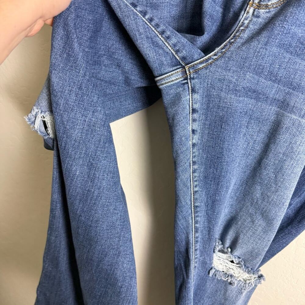 Judy Blue Mid Rise Pocket Tooling Knee Destroy Bootcut Jeans 22W JB82264MD-PL - Picture 15 of 16